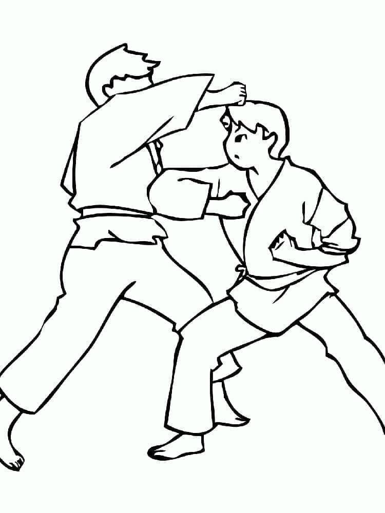 Obrázek karate omalovánka