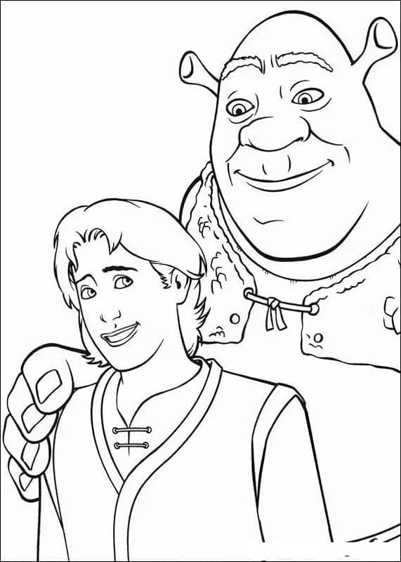 Omalovánka Shrek a Artuš Pendragon