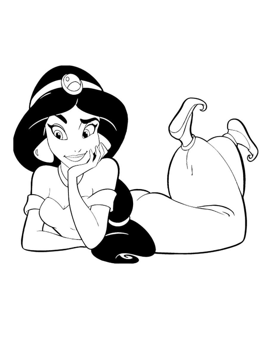 Disney princezna Jasmine omalovánka