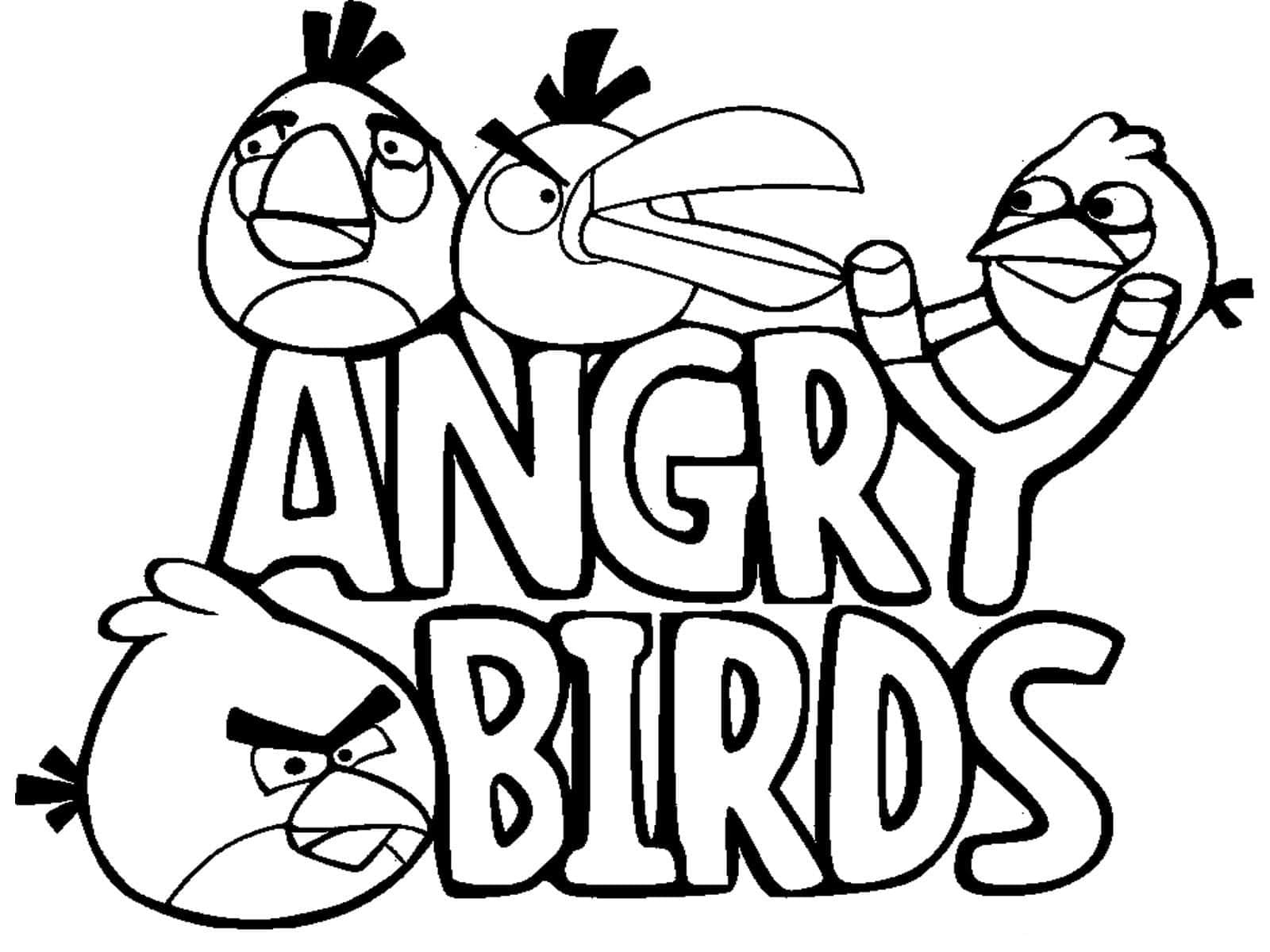 Omalovánka Draw Angry Birds k tisku