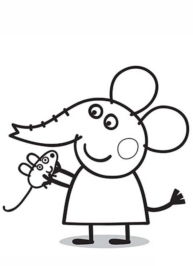 Omalovánka Emily Elephant z Peppa Pig