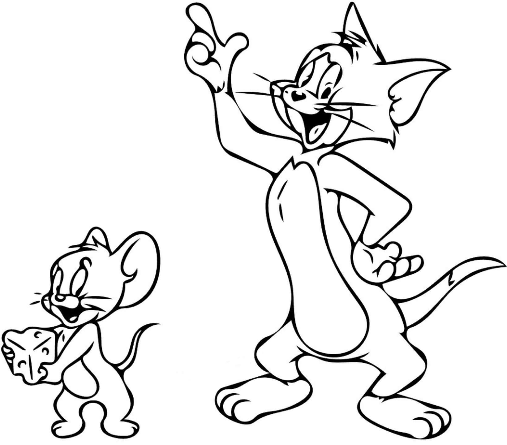 Omalovánka Kreslení Tom A Jerry