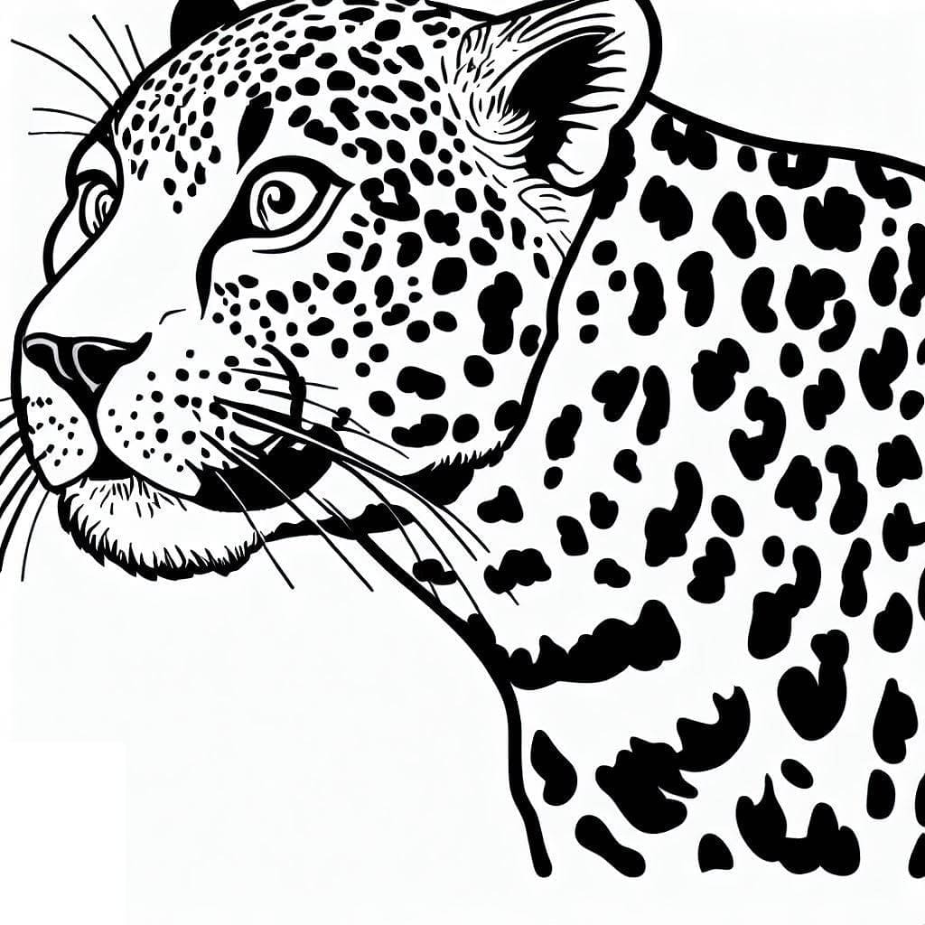 Omalovánka Kreslit leoparda – List 4