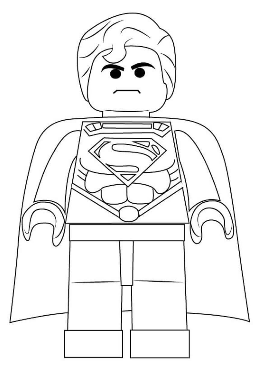 Omalovánka Lego Superman stojící