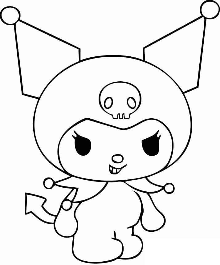 Nakreslete Sanrio Kuromi zdarma omalovánka