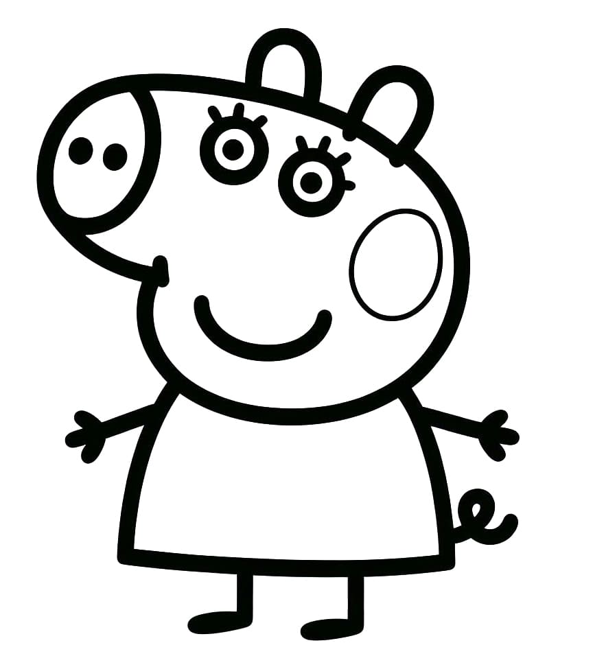 Omalovánka Obrázek prasátka Peppa