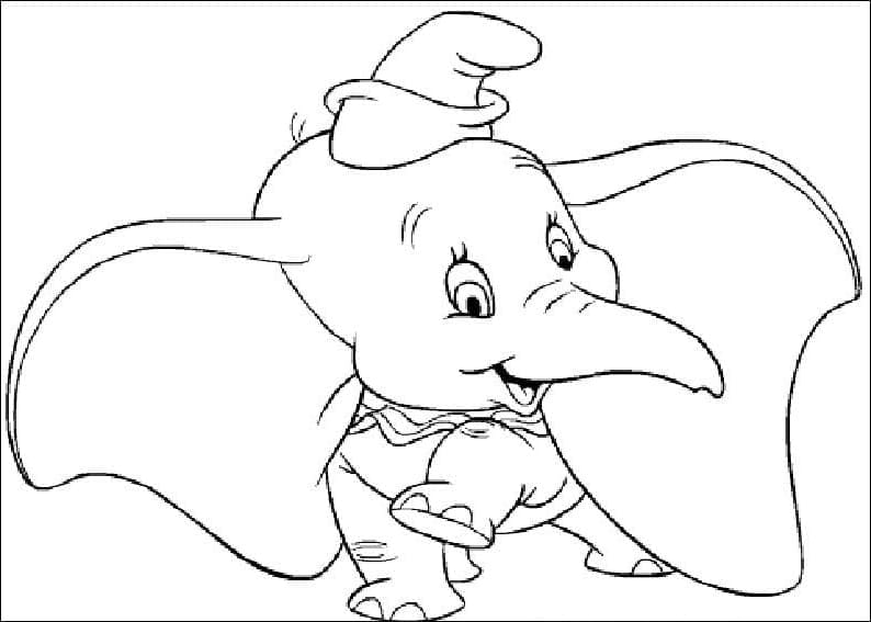 Omalovánka Šťastný Dumbo