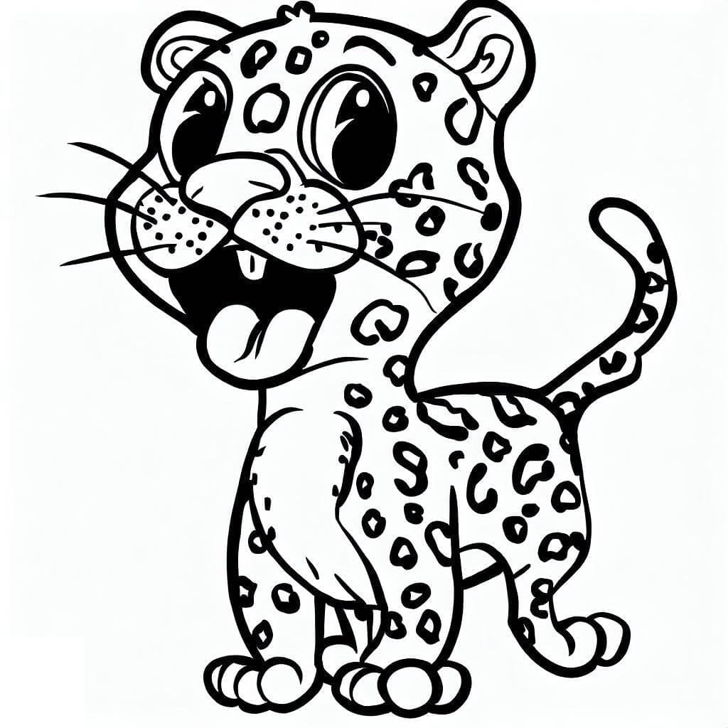 Omalovánka Šťastný leopard