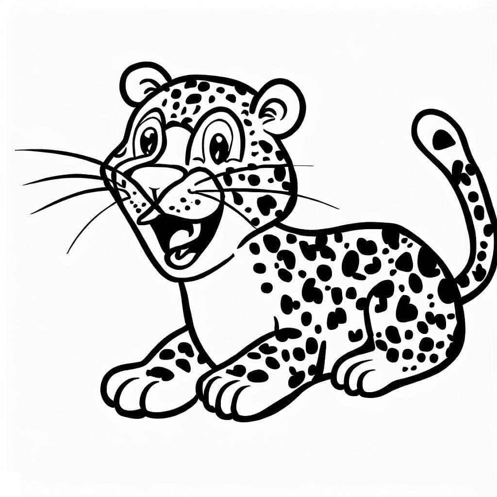 Omalovánka Usměvavý leopard