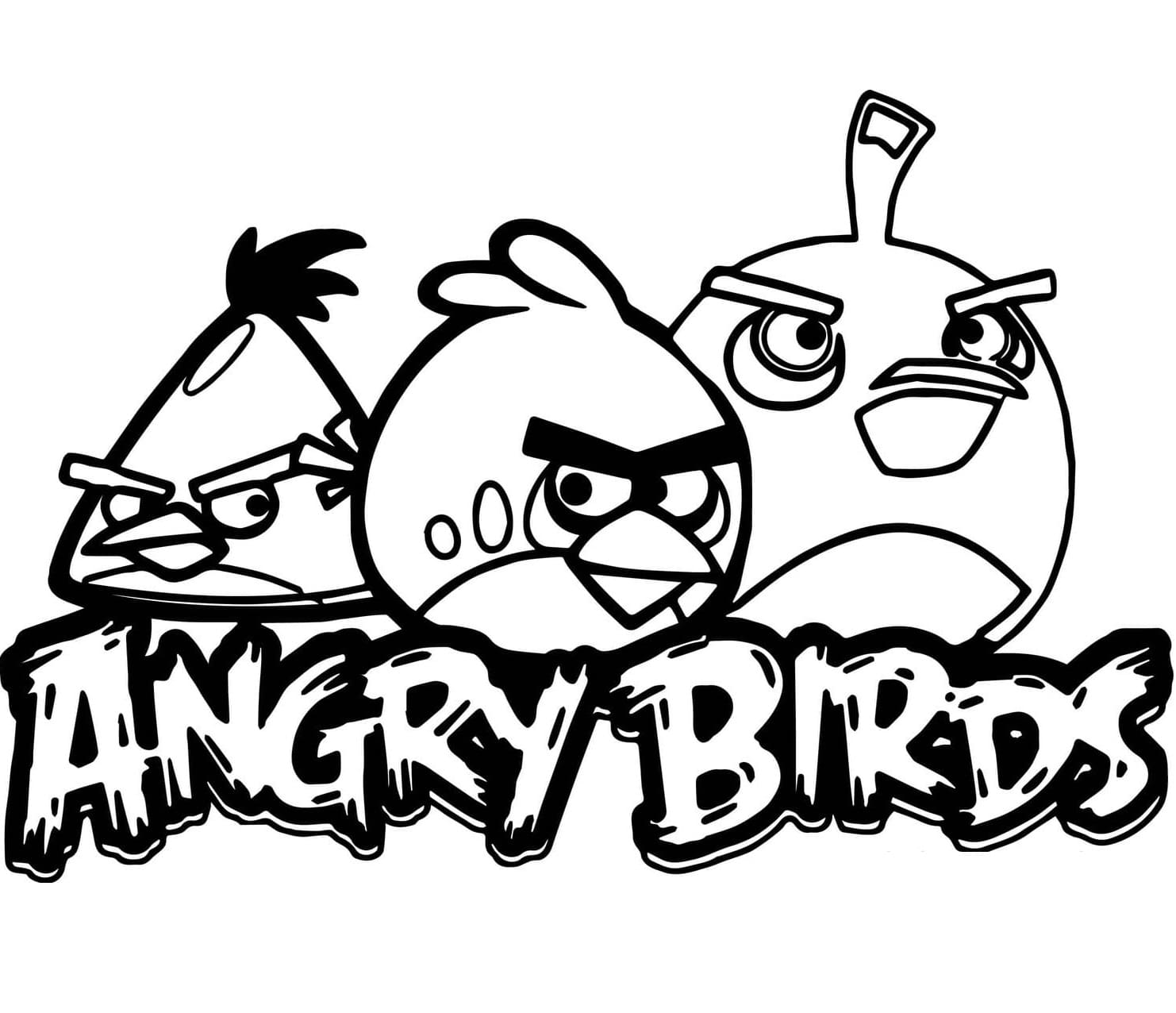 Úžasné Angry Birds omalovánka