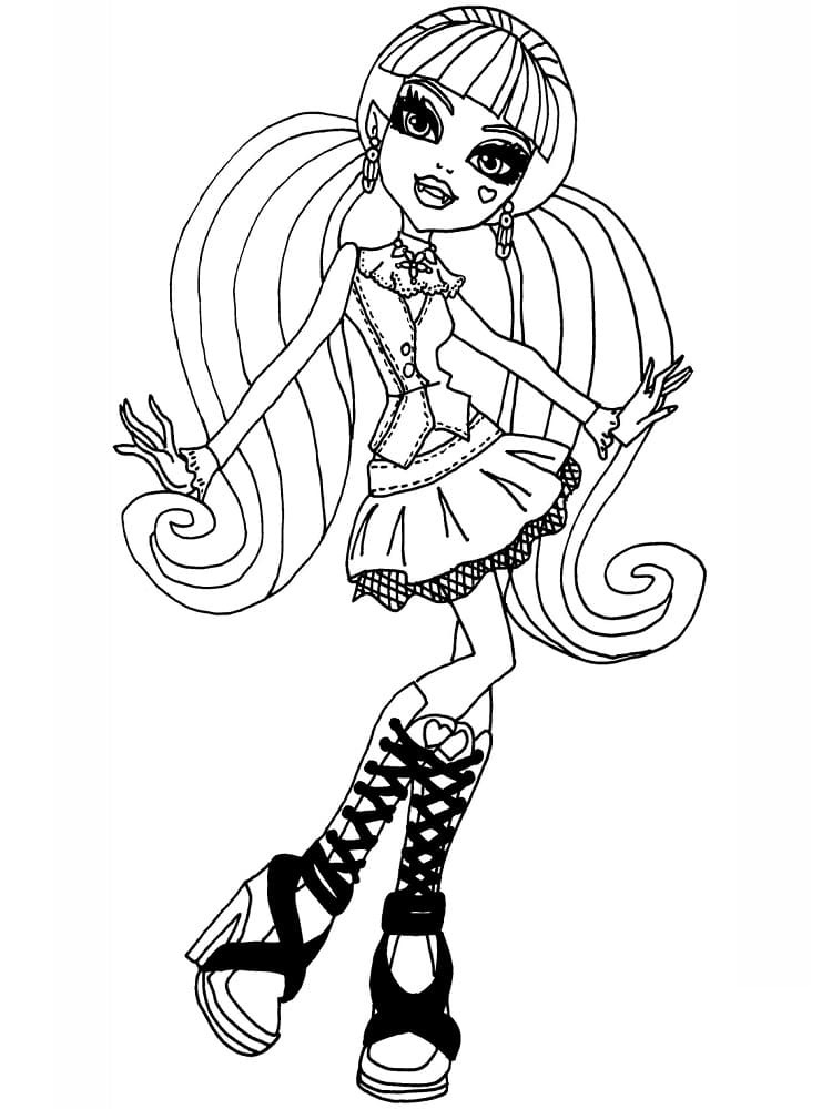 Monster High Draculaura Krásná omalovánka