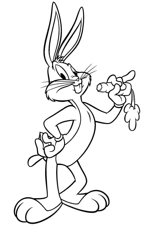 Bugs Bunny k tisku omalovánka