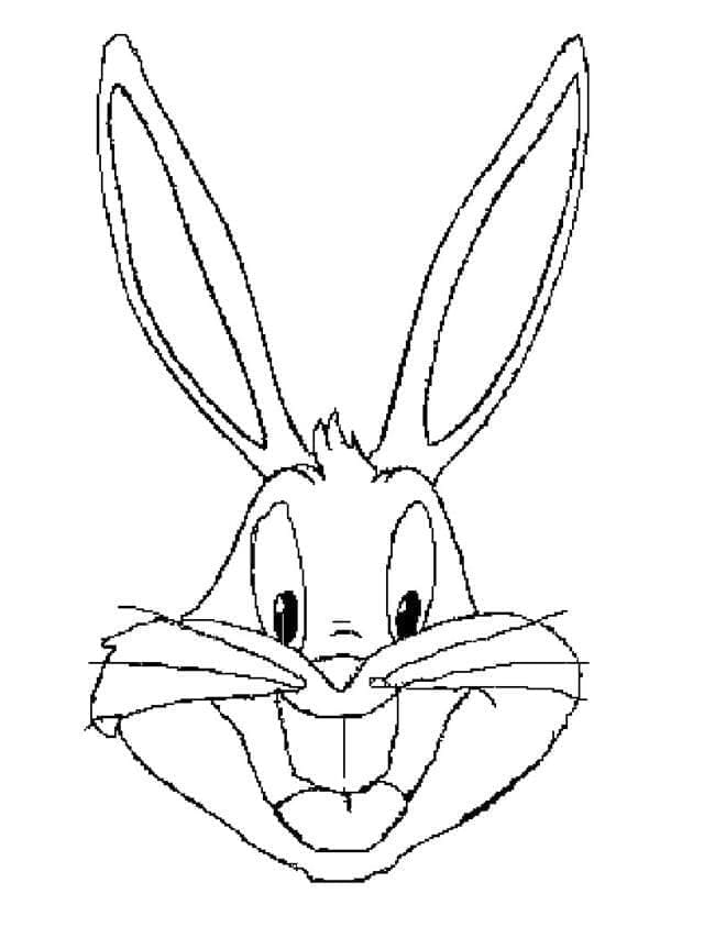 Omalovánka Bugs Bunny šťastný obličej