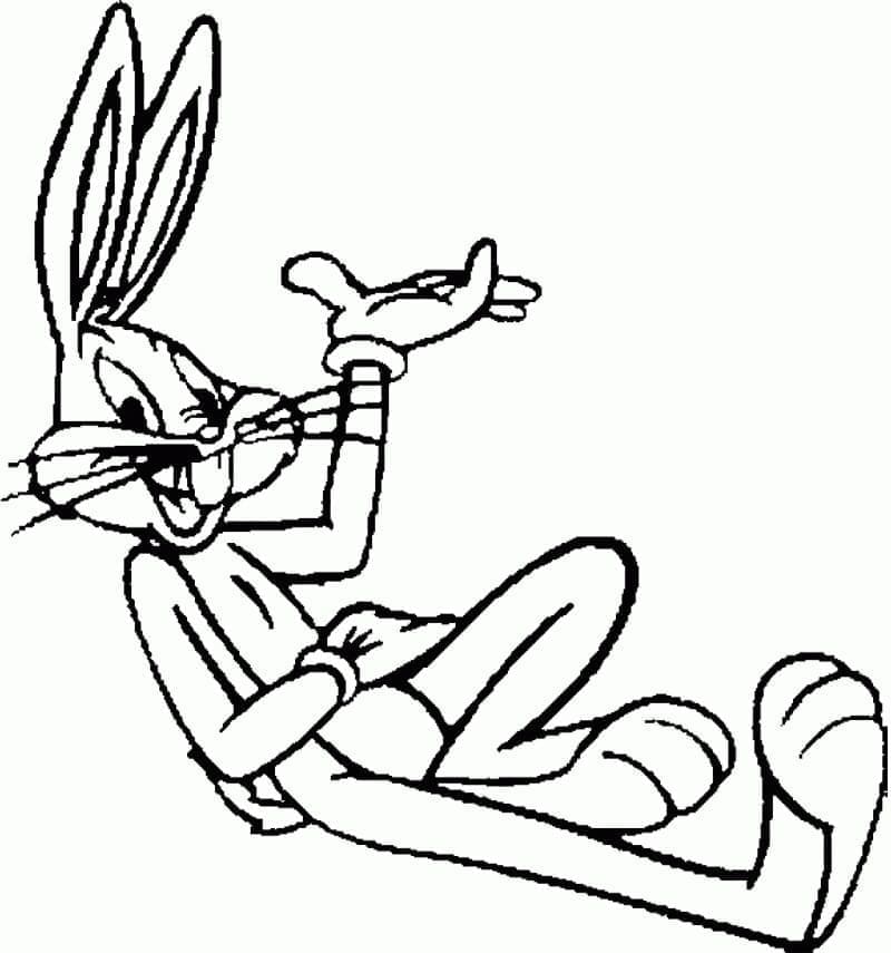 Bugs Bunny zdarma k tisku omalovánka