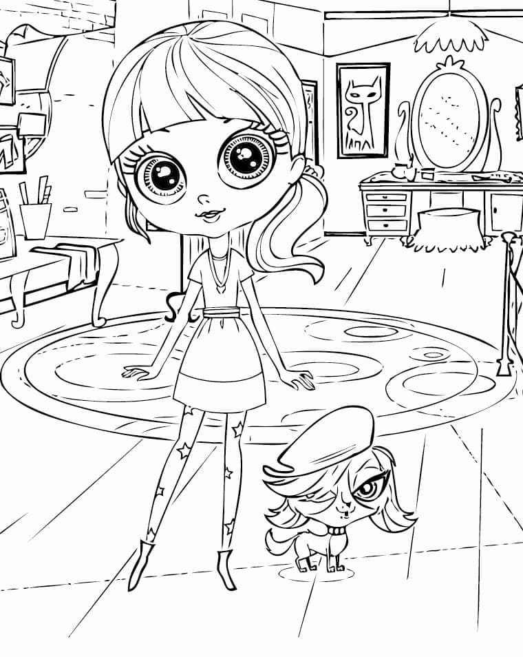 Omalovánka Kreslení Littlest Pet Shop Blythe a Zoe