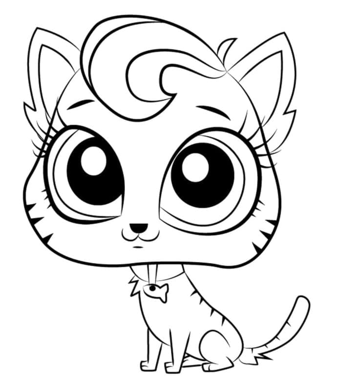 Kreslení Littlest Pet Shop Cat omalovánka