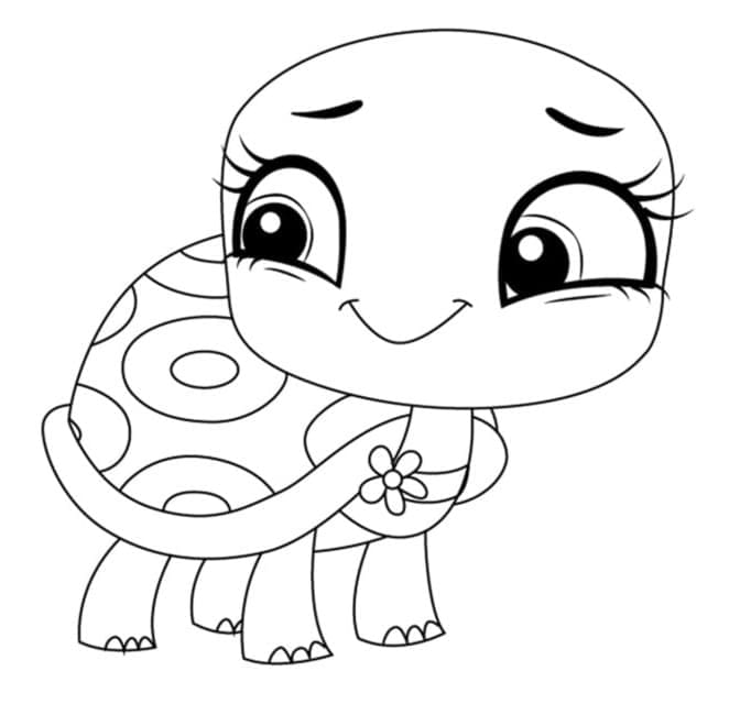 Omalovánka Kreslení Littlest Pet Shop Olive Shellstein