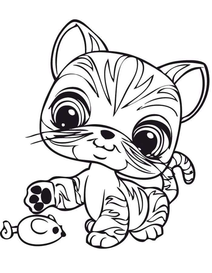 Kreslení zdarma k tisku Littlest Pet Shop omalovánka