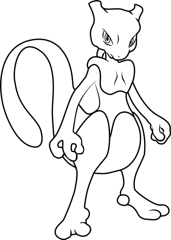 Mewtwo stojící omalovánka