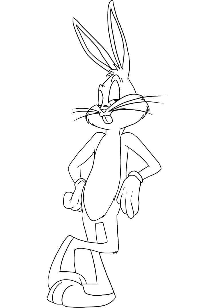 Omalovánka Nakreslete Bugs Bunny - Strana 1 k vytisknutí zdarma