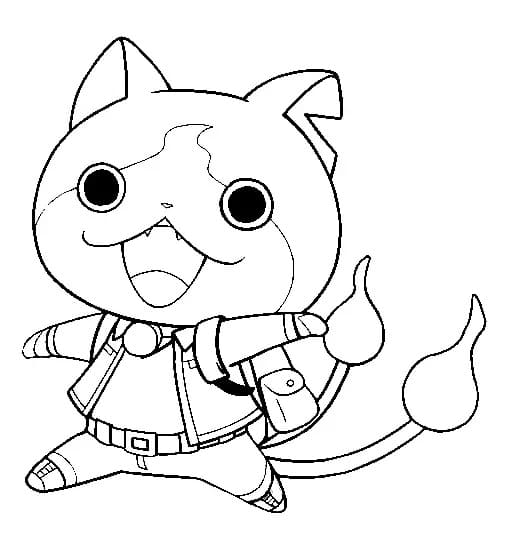 Nakreslete Buraritabi Jibanyan z Yo Kai Watch omalovánka