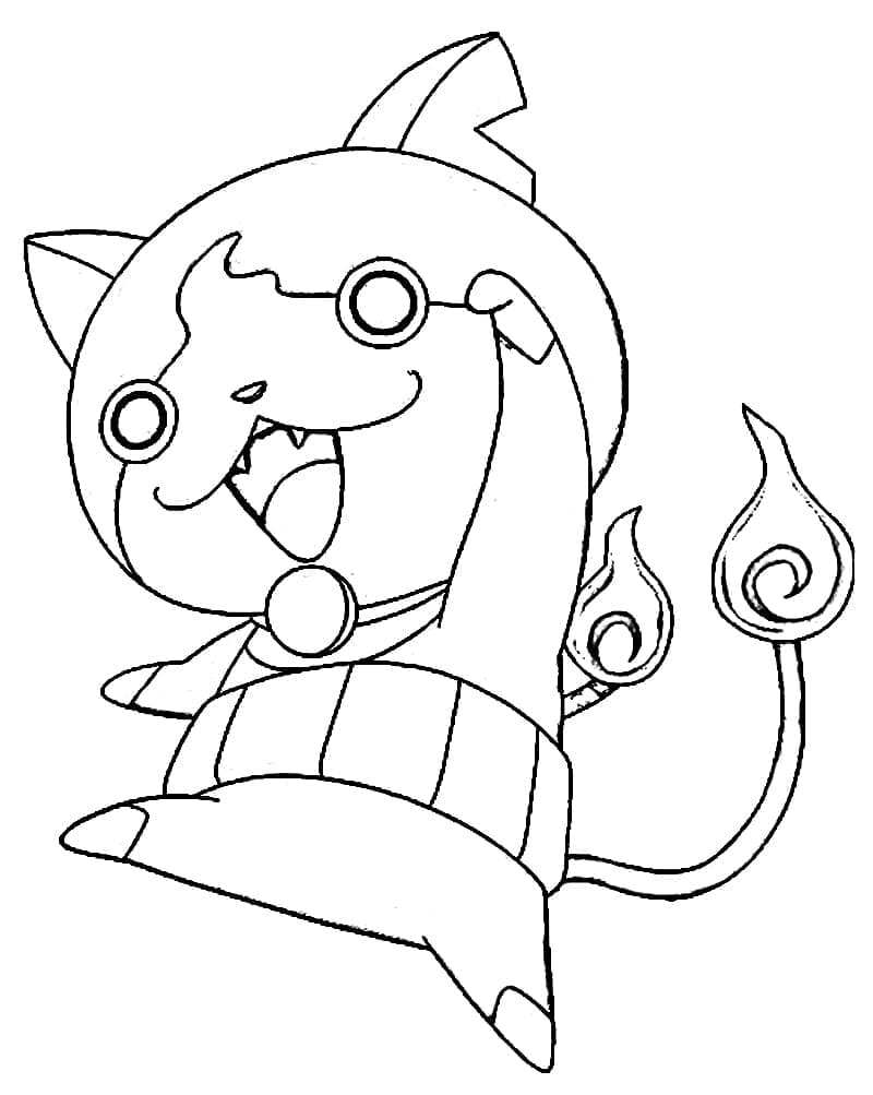 Nakreslete Jibanyan v Yo Kai Watch omalovánka