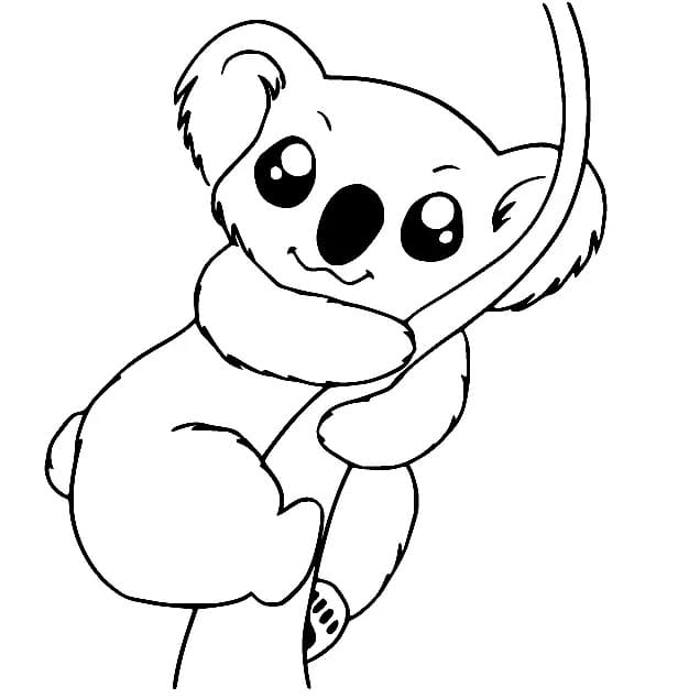 Nakreslete Kawaii Koala omalovánka