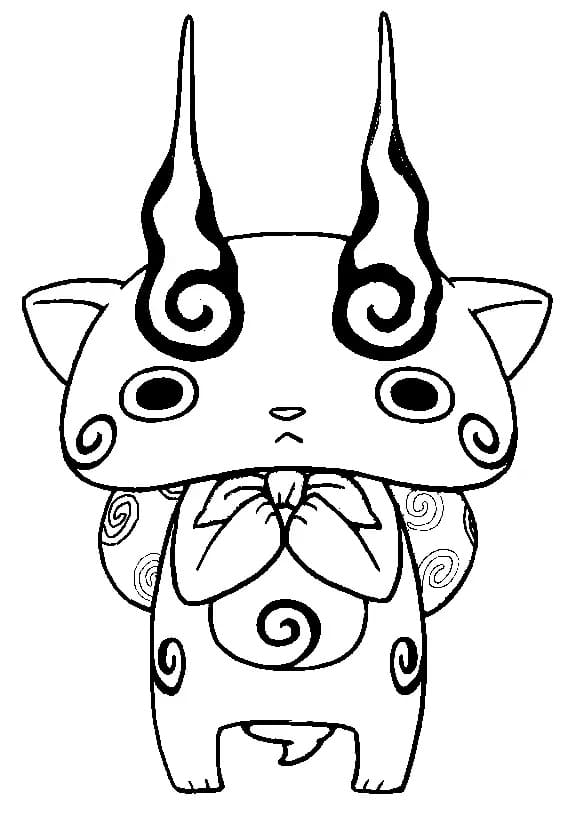 Omalovánka Nakreslete Komasan v Yo Kai Watch