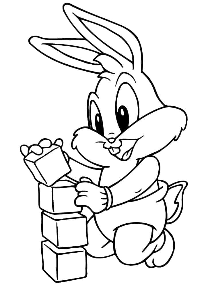 Nakreslete miminko Bugs Bunny omalovánka