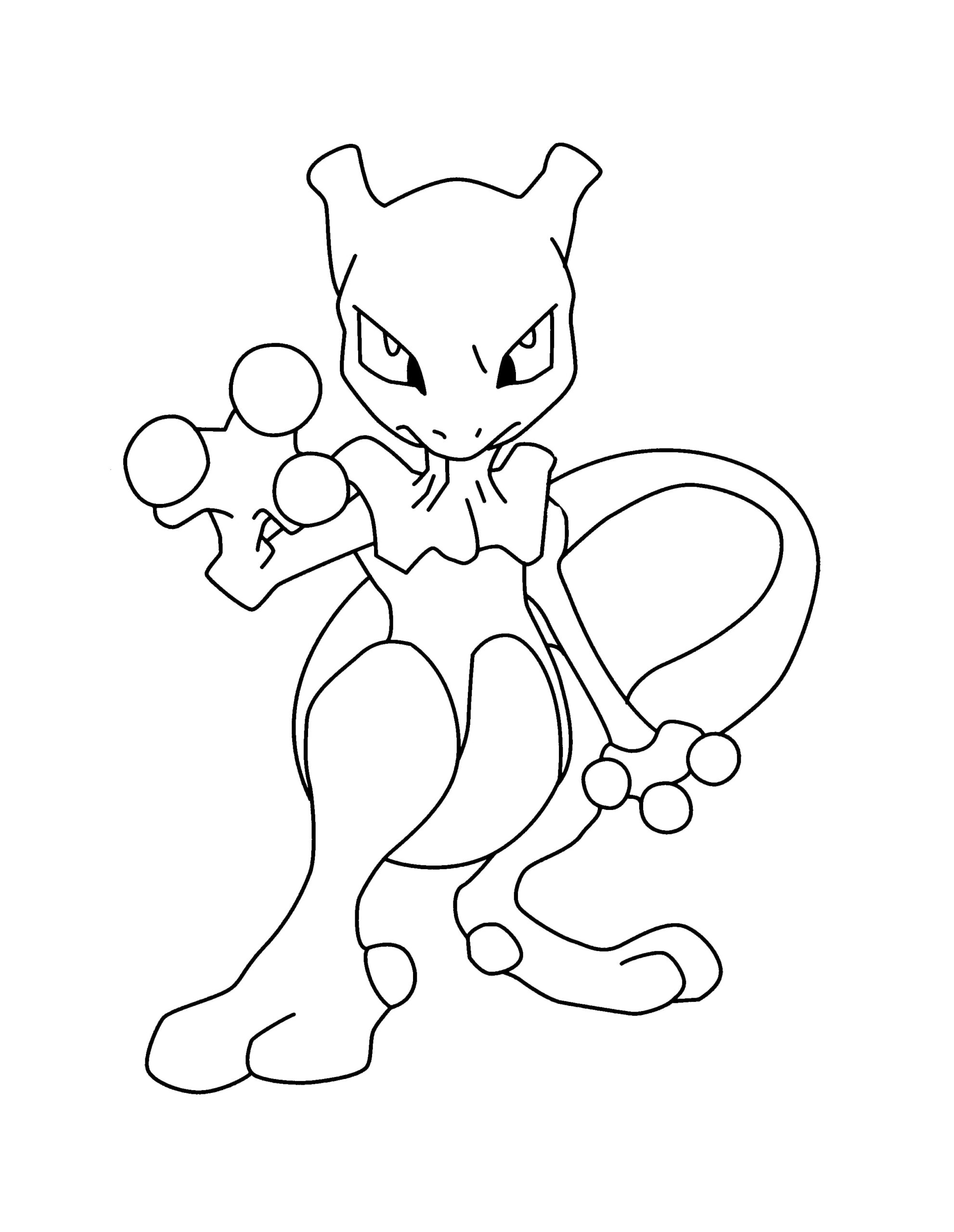 Snappy Mewtwo omalovánka