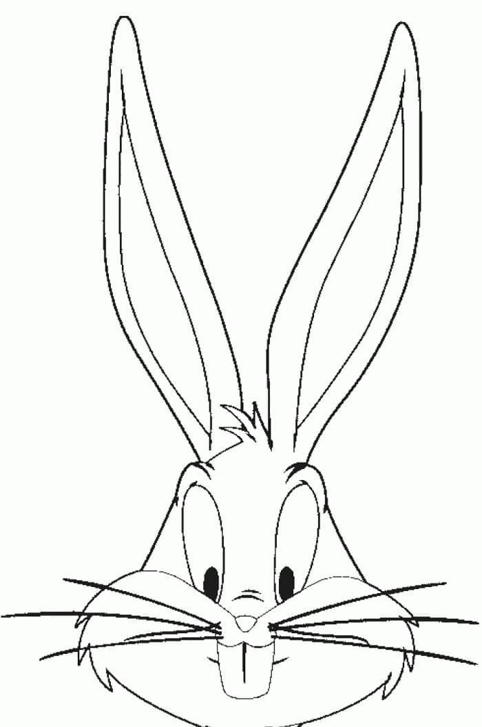 Omalovánka Bugs Bunny tvář Zdarma