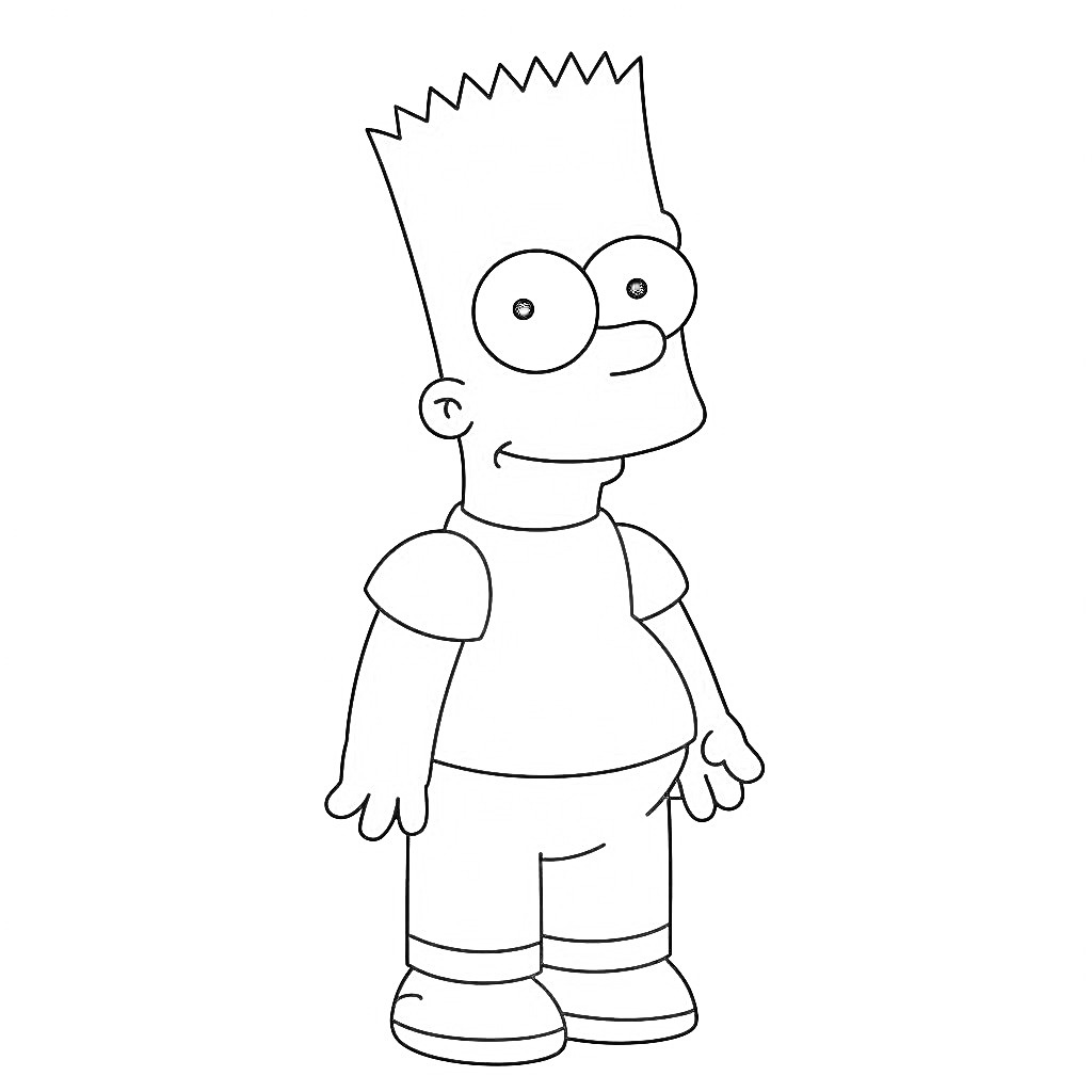 Bart Simpson omalovánky