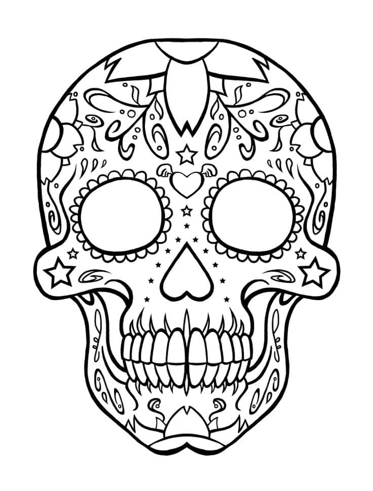 Omalovánka Den mrtvých Calavera