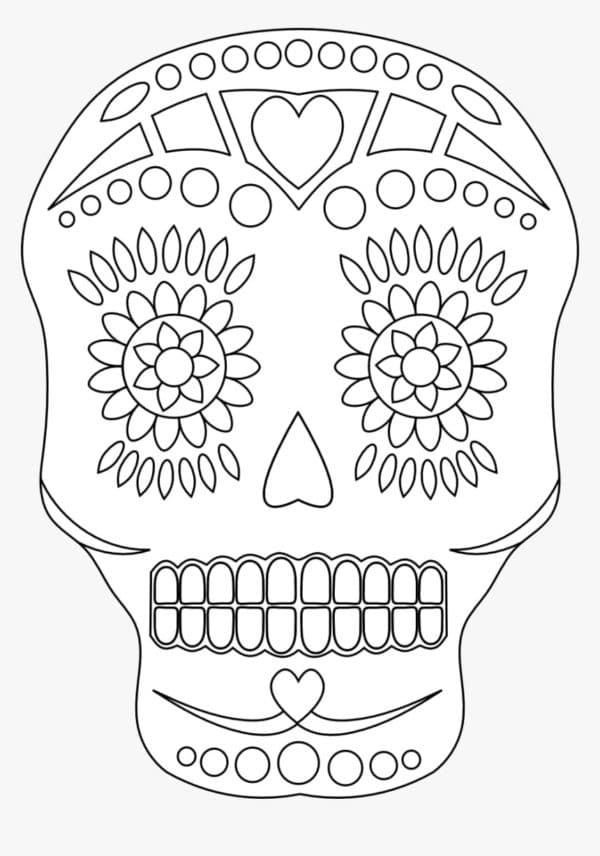 Omalovánka Design Calavera zdarma