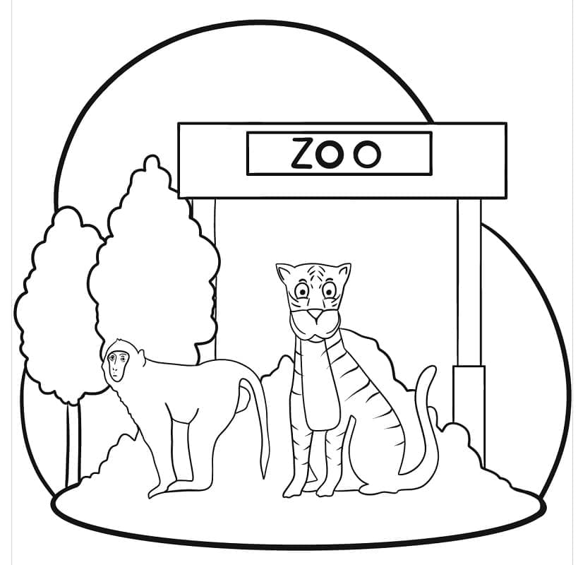 Omalovánka Kreslení Zoo zdarma