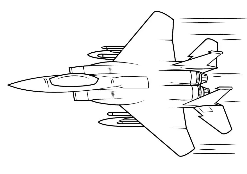 Omalovánka Stíhací letoun F-15 Eagle