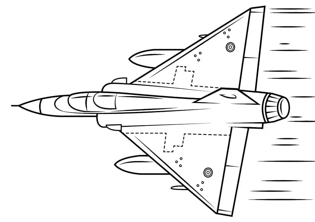 Stíhací letoun Mirage 2000 omalovánka