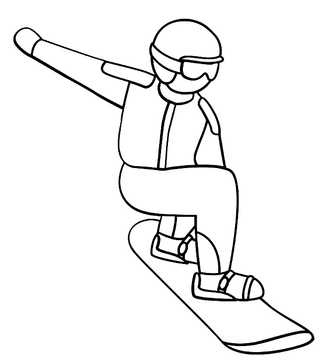 Snowboardová omalovánka