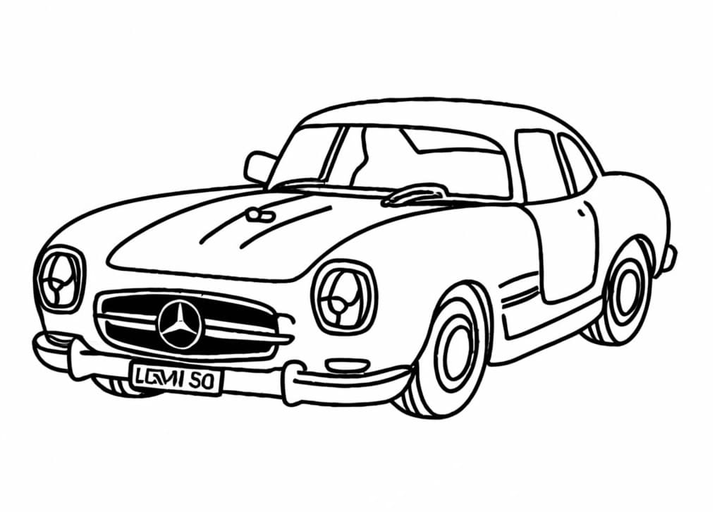 Klasický vůz Mercedes Benz omalovánka