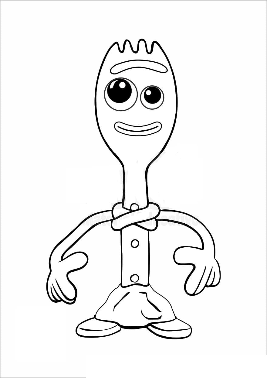 Kreslení Forky Příběh Hraček 4 omalovánka