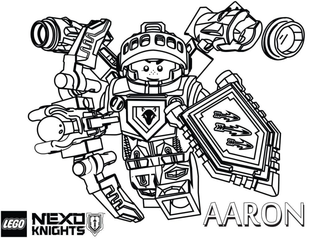 Kreslit Aarona Lego Nexo Knights omalovánka