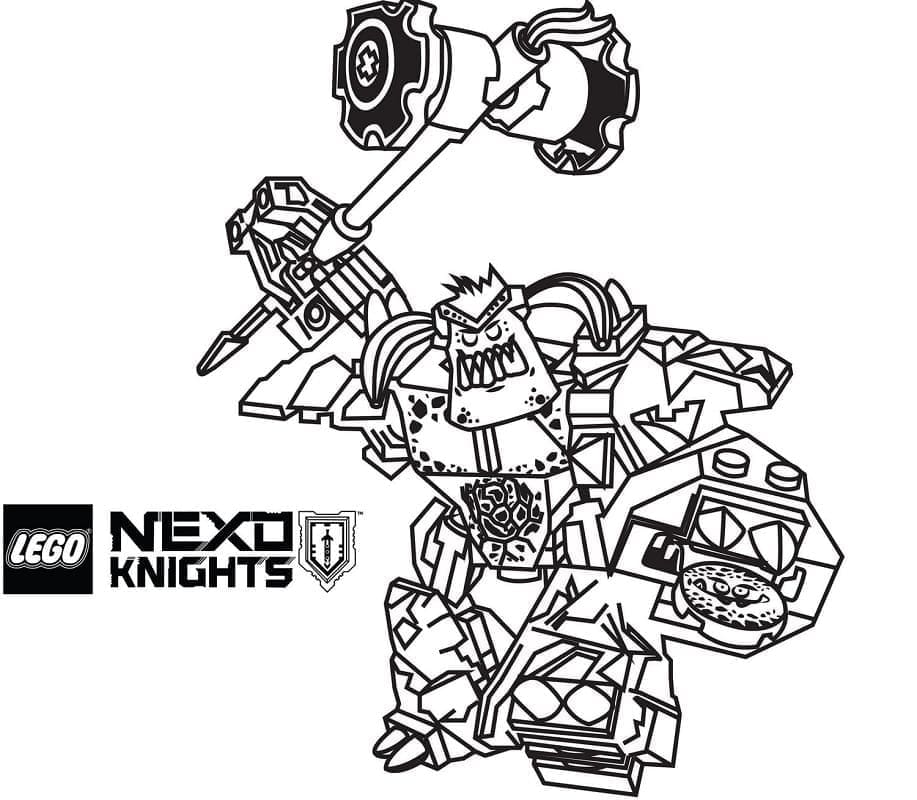 Kreslit Burnize z Lego Nexo Knights omalovánka