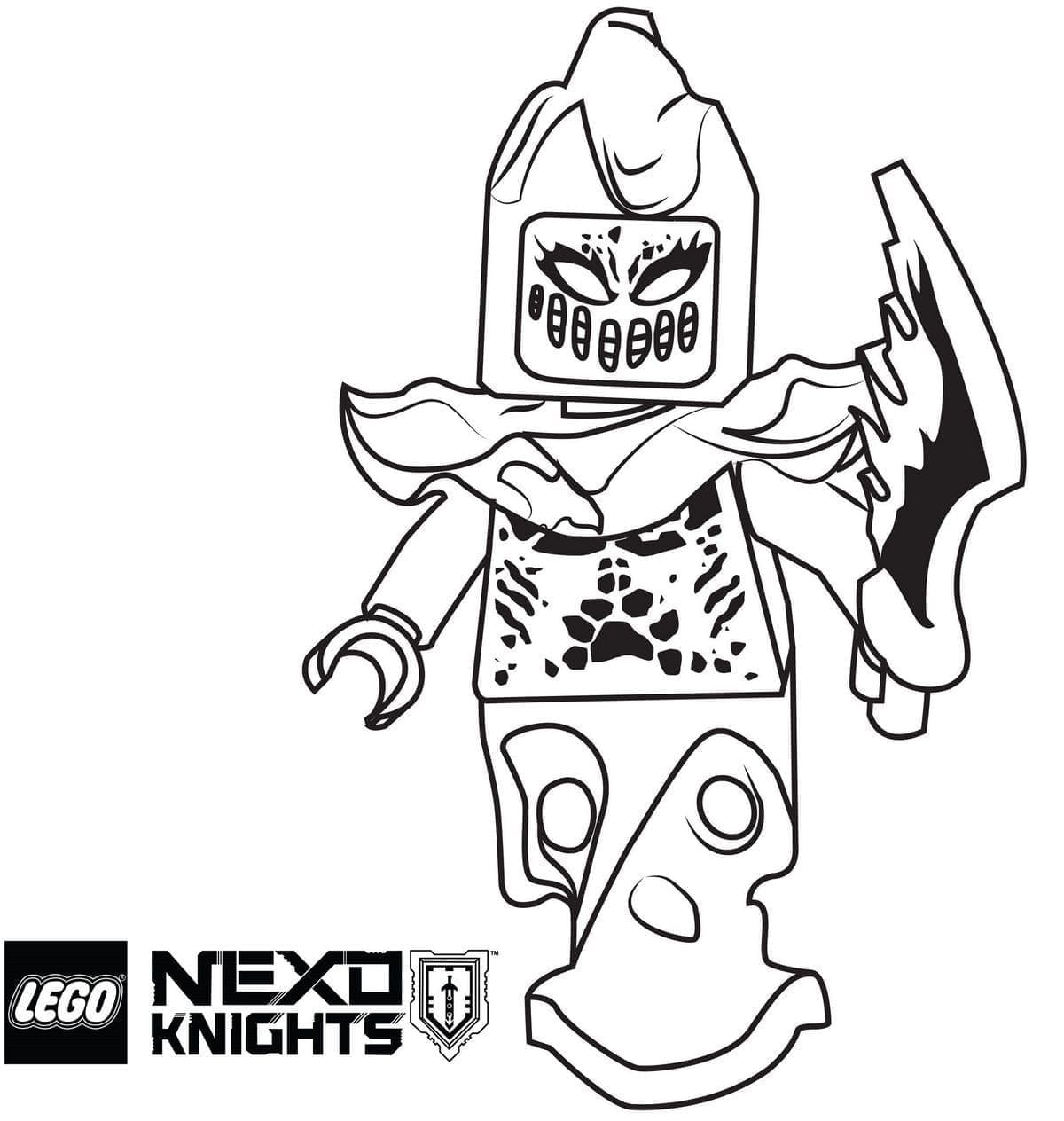 Kreslit Postava Lego Nexo Knights omalovánka