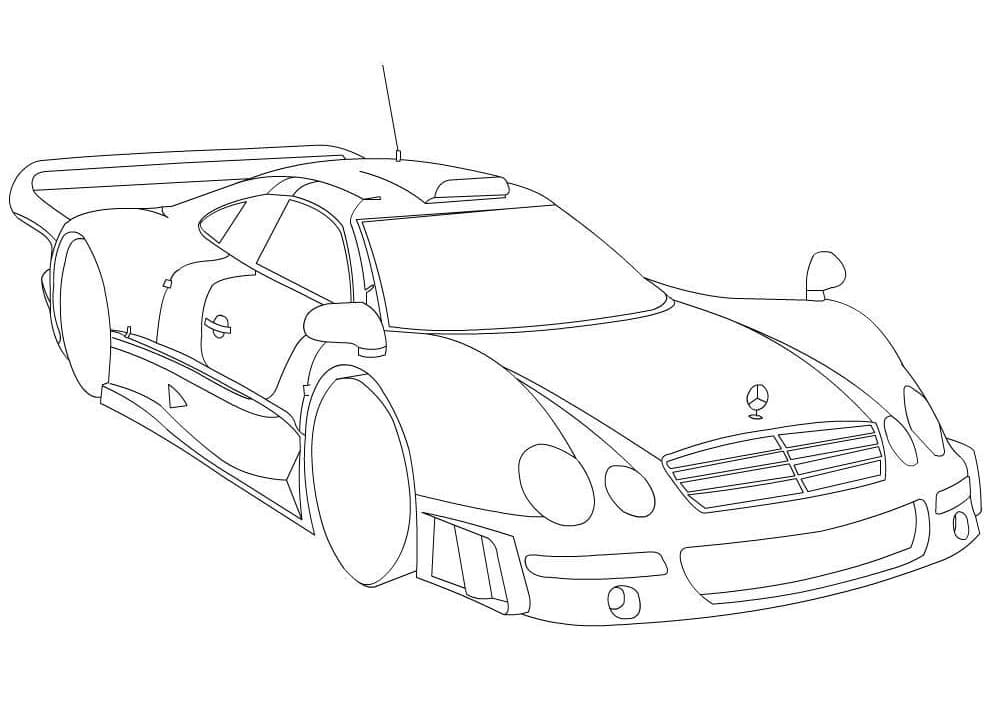 Mercedes Benz CLK GTR závodní auto omalovánka