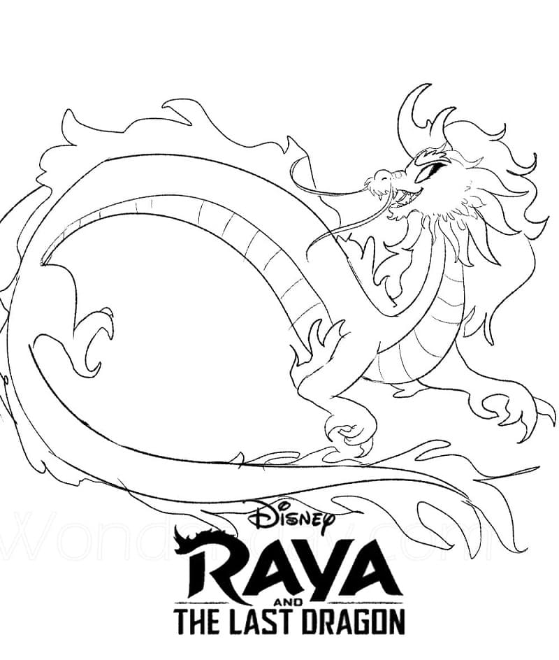 Nakreslete Disney Raya a poslední drak omalovánka