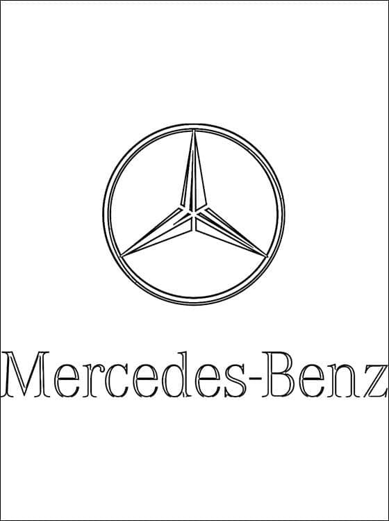 Nakreslete logo Mercedes Benz omalovánka