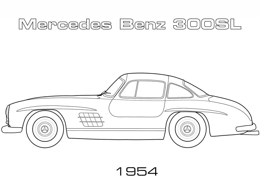 Nakreslit Mercedes Benz 300 SL omalovánka