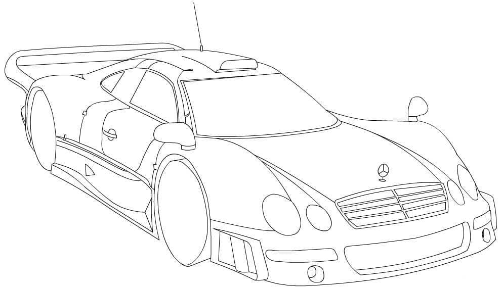 Nakreslit Mercedes Benz CLK GTR omalovánka