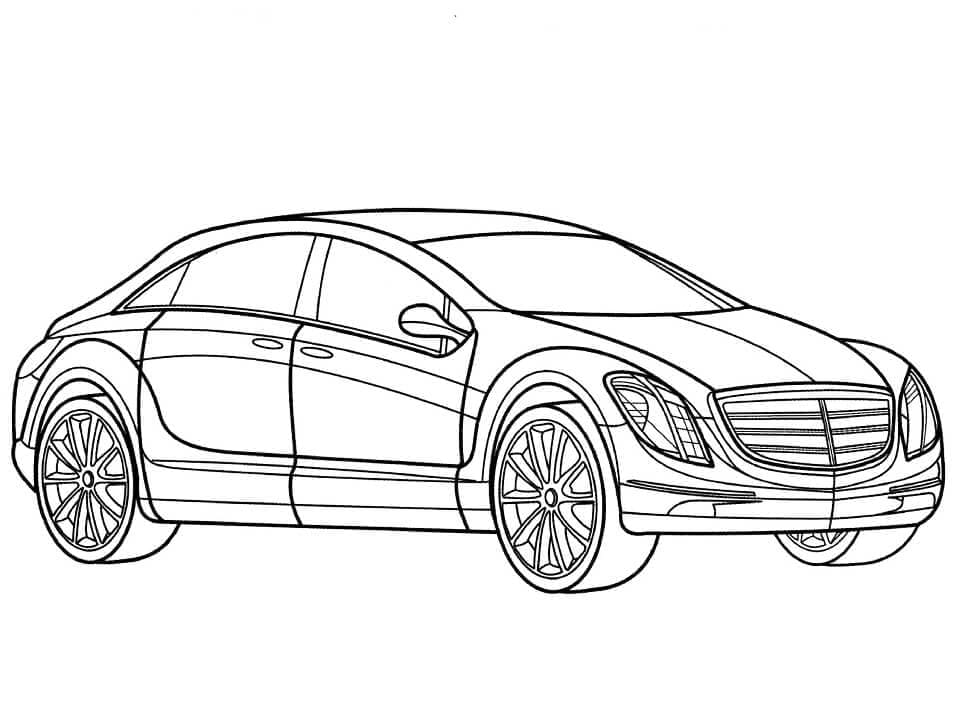 Nakreslit Mercedes Benz E 700 omalovánka