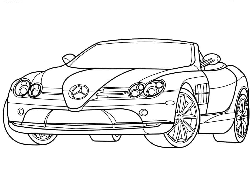 Nakreslit Mercedes Benz SLR McLaren omalovánka